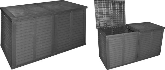 Gartenaufbewahrungsbox in Grau Anthrazit mit 750 Litern Volumen, B/T/H: 155 x 66 x 80 cm - Bild 1