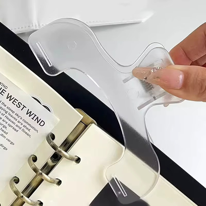 CHENJ Memo-Clip transparenter Seitenhalter aus Kunststoff für Schreibtischzubehör und Lesewerkzeuge - Bild 2