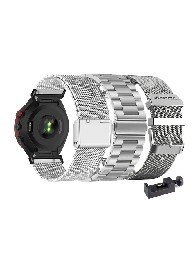 DAINU Uhrenarmband Edelstahl, Schwarz, Silber, Unisex - Bild 3