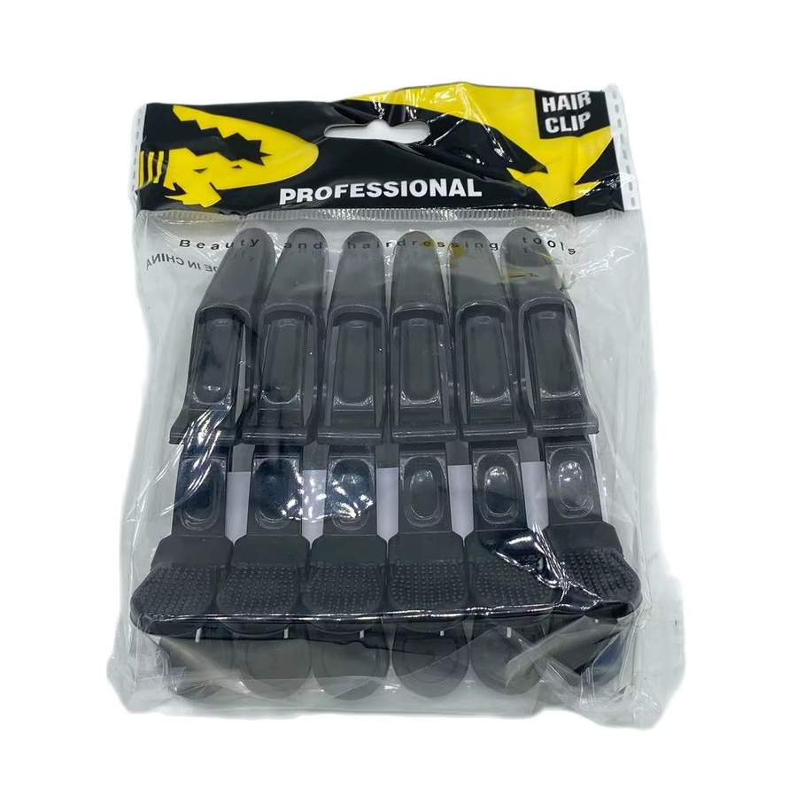 6 Stück Alligator Haarclips, Kunststoff, Schwarz - Bild 3