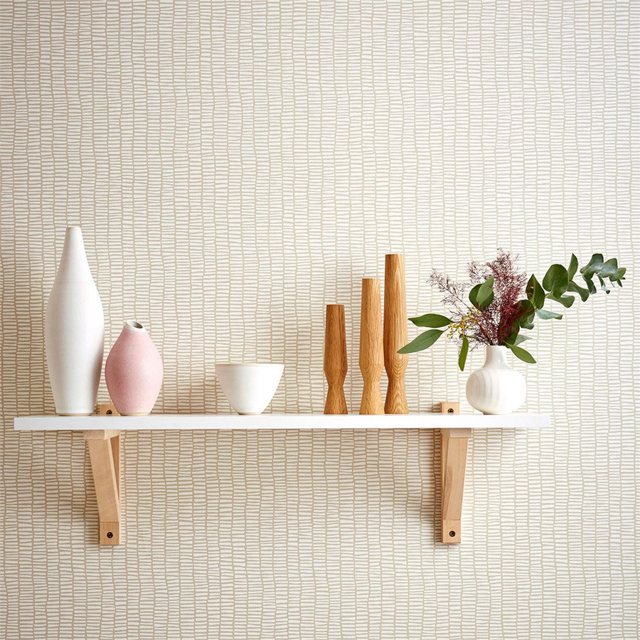 Scion Tapete Tocca Pebble in Grau und Beige mit abstraktem geometrischem Design aus Vlies - Bild 1