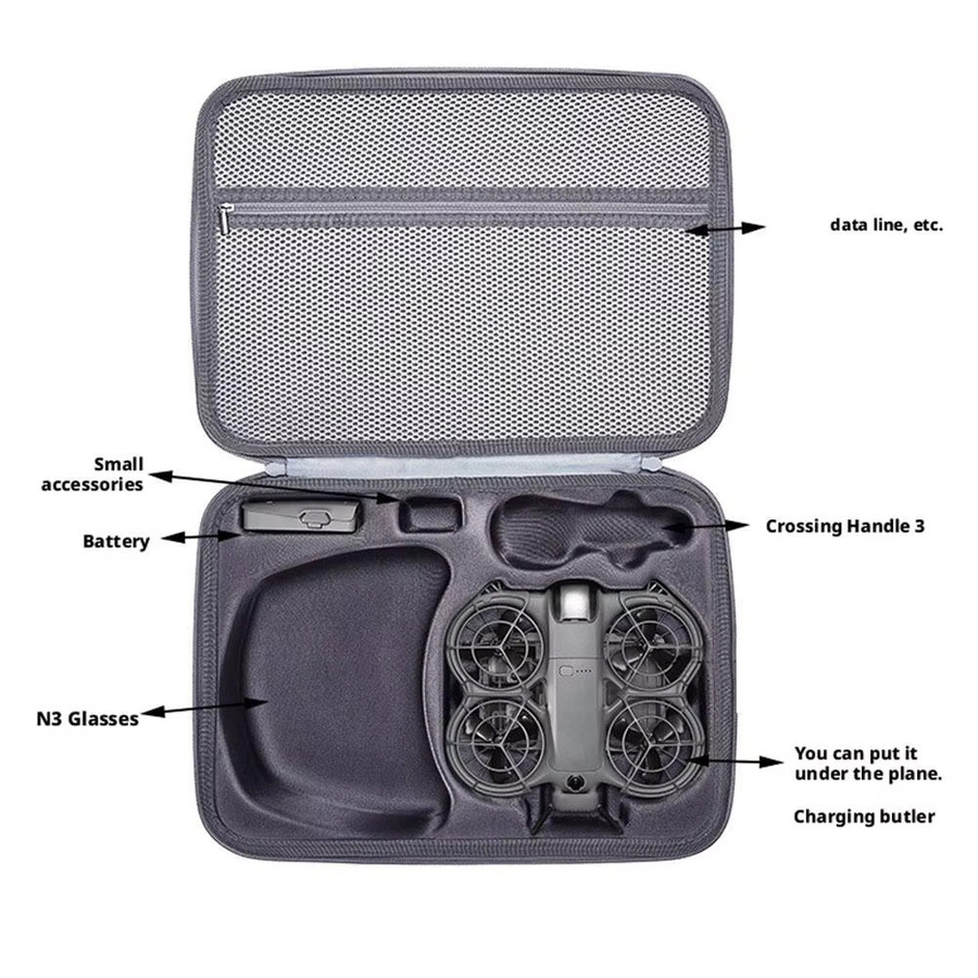 DJI Neo 2 Tragbare Aufbewahrungsbox und Schultertragetasche in Grau - Bild 4