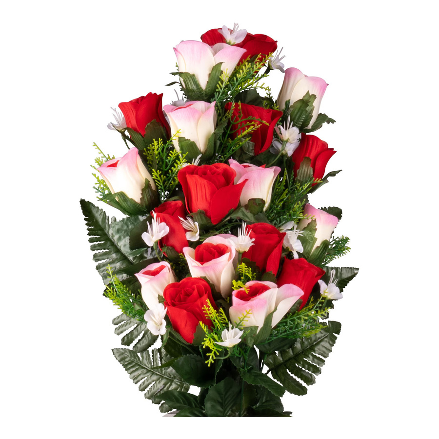 Grabschmuck Rosen von MODERNE HAUSFRAU in Rot und Multicolour als floraler Tischschmuck aus Kunststoff - Bild 2