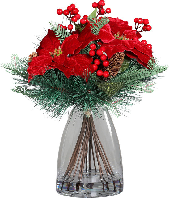 Künstliches Poinsettia-Weihnachtsarrangement Talia von Aplanta, Höhe: 43 cm - Bild 1