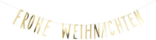 Rico Design Paper Poetry Girlande Frohe Weihnachten in Gold - Bild 1