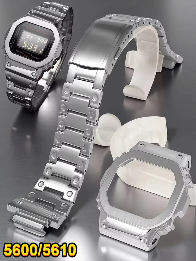 Casio Modifikationskit, Edelstahl, Silber, Unisex - Bild 5