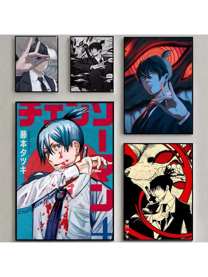 Ölgemälde nach Zahlen Kit Aki Hayakawa Chainsaw Man DIY Malset von Potdemiel - Bild 2