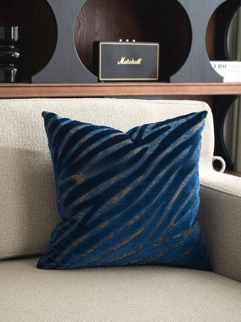 JMG Clothing Kissenbezug aus Jacquard mit geometrischem Muster in Blau, B/H: 45 x 45 cm - Bild 1