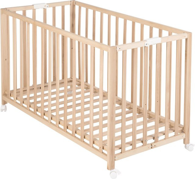 Roba Klappbett aus Massivholz Buche in Braun, B/L: 64,5 x 123 cm - Bild 1