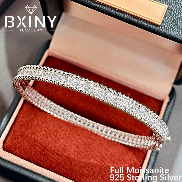 BXINY GRA Armband, 925 Silber, Moissanit, Damen - Bild 1