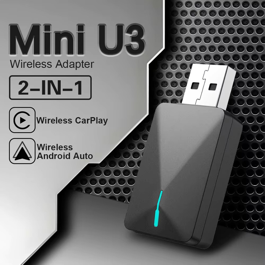 Icreative Drahtloser Carplay Adapter und Android Auto Dongle mit OTA für Hyundai Kia Mazda Mini und Smart, kompatibel mit kabelgebundenem CP/AA, in Schwarz oder Grau - Bild 2