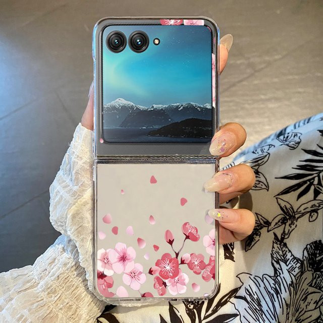 Transparente Handyhülle mit Rosen-Blumen-Design für Motorola Razr 50, Razr 40 Ultra und Razr 40 aus stoßfestem PC - Bild 1