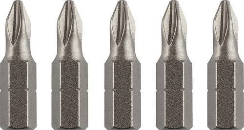 Kwb 120001 Kreuzschlitz-Bits aus Chrom-Vanadium-Stahl in Silber, 5 Stück - Bild 1