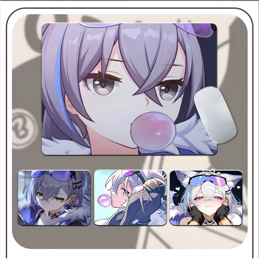 Moetch Anime Honkai Star Rail Silber Wolf Mousepad Multicolor rutschfest für Tastatur und Laptop - Bild 3
