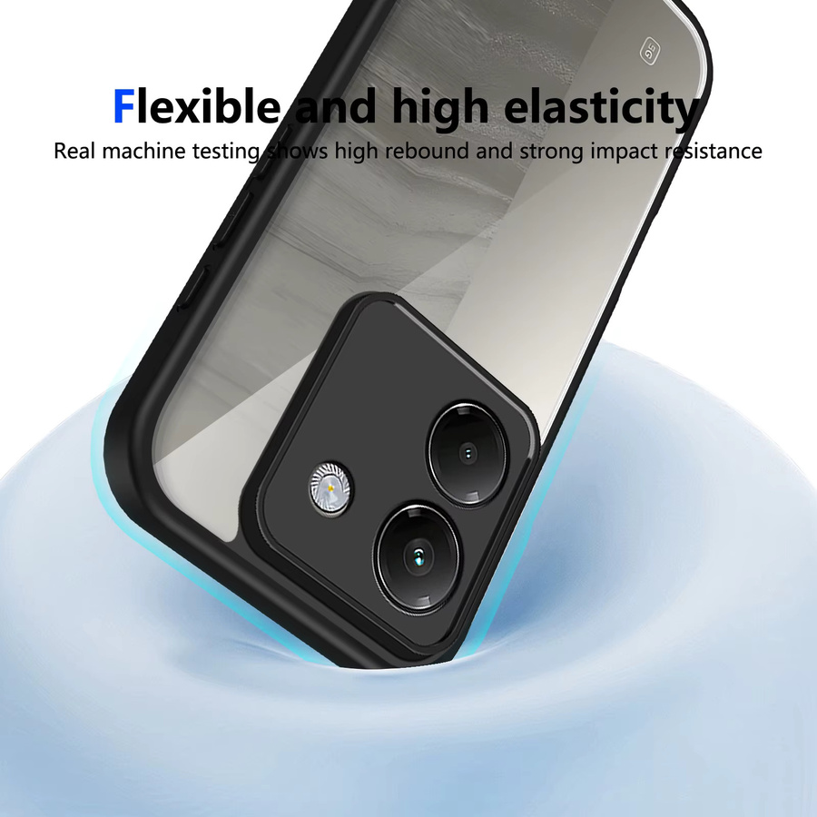 Xiaomi Poco M7 Pro 5G Silikon TPU Schutzhülle mit Air-Kissen Effekt in Transparent oder Schwarz - Bild 5