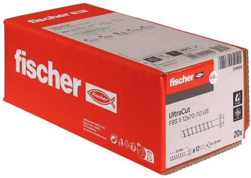 Fischer Betonschraube mit Außensechskant, Durchmesser: 12 mm, Länge: 70 mm, 20 Stück - Bild 1