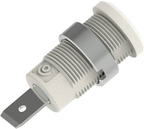 Electro PJP 3266-C-CD1-BC Sicherheits-Laborbuchse in Weiß mit Messingkontakten und 4mm Stift-Durchmesser - Bild 1