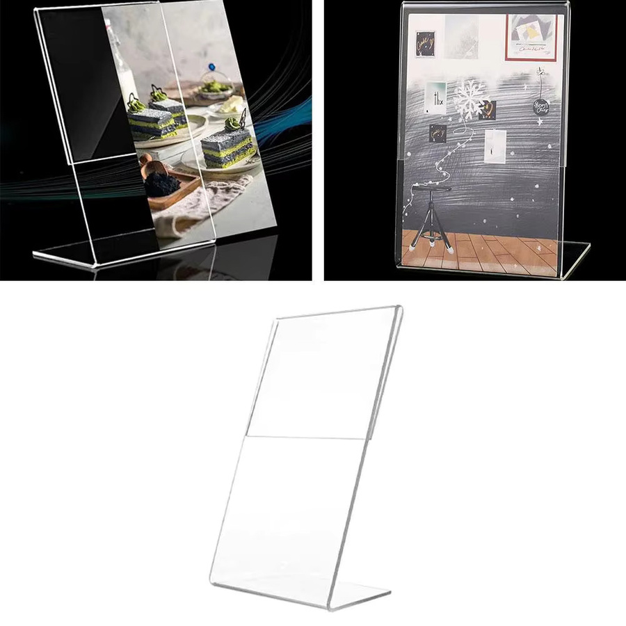 Transparenter Acryl Display Stand als Visitenkartenhalter und Schildhalter für Schreibtisch und Preisschilder - Bild 3