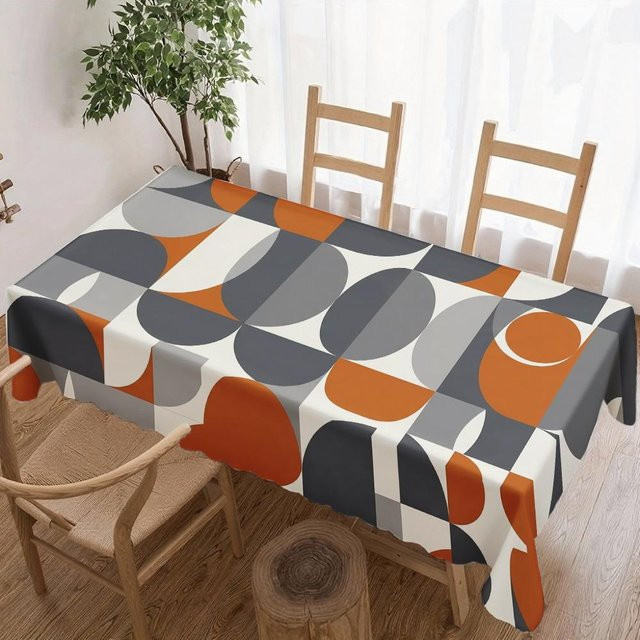 Wasserdichte und waschbare Tischdecke mit geometrischem Grafikmuster von JINGYUE Pet, rechteckig, Mehrfarbig, B: 140 cm, L: 300 cm - Bild 1