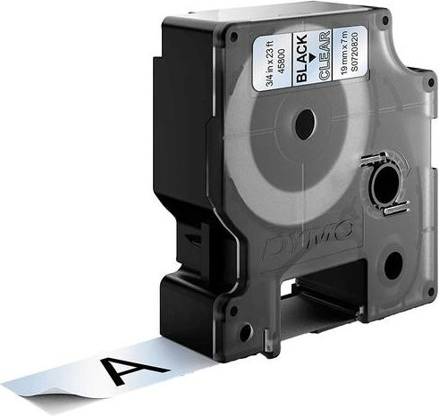 DYMO D1 Schriftbandkassette 45800, Farbe: Schwarz auf Transparent, Breite: 19 mm, Länge: 7 m - Bild 2