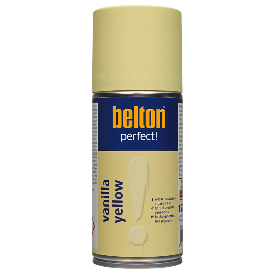 belton Buntlack Perfect Vanilla Yellow Wasserbasierter Lack Seidenmatt 150 ml - Bild 2