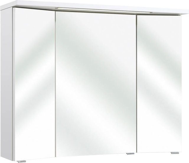 Pelipal Spiegelschrank Weiß Glänzend mit Soft-Close-Türen und Regalen Breite: 90 cm, Höhe: 72 cm - Bild 1