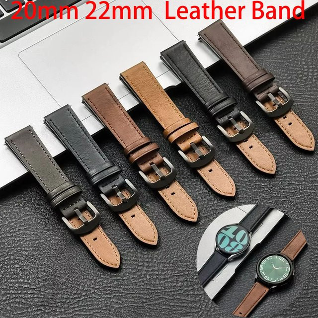 CAOWTAN Uhrenarmband Leder, 20 mm, 22 mm, Unisex - Bild 1