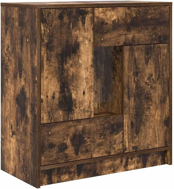 vidaXL Sideboard in Räuchereiche mit Schubladen und Türen, B/T/H: 70,5 x 34 x 74,5 cm - Bild 1