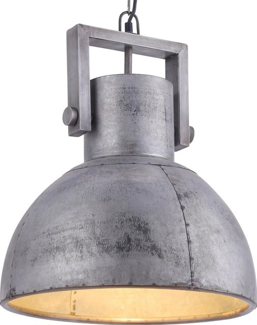 Just Light Pendelleuchte Samia 1-flammig aus Eisen in Silber-Optik, Durchmesser: 40 cm - Bild 1