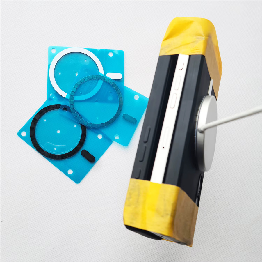 PhoFir Magnetische Ringe für MagSafe und kabelloses Laden als universelle Auto Halterung Platte Aufkleber für iPhone, Samsung und Huawei - Bild 4