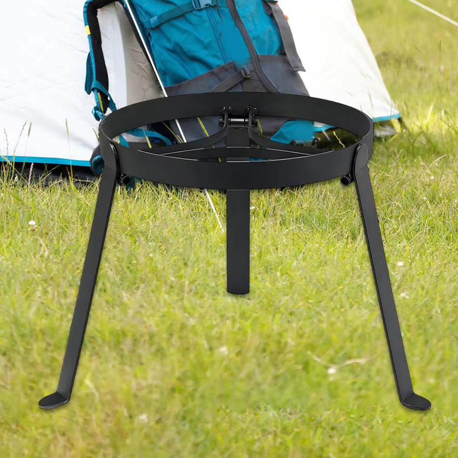 Tooyful Lagerfeuer-Dreifußständer aus Eisen in Schwarz für Dutch Oven und Kochgeschirr, Höhe: 25,0 cm, Breite: 24,0 cm - Bild 2