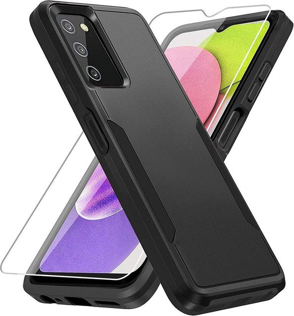 Samsung Galaxy A52 5G und A52S Schutzhülle in Schwarz mit Displayschutz aus PC und TPU - Bild 1