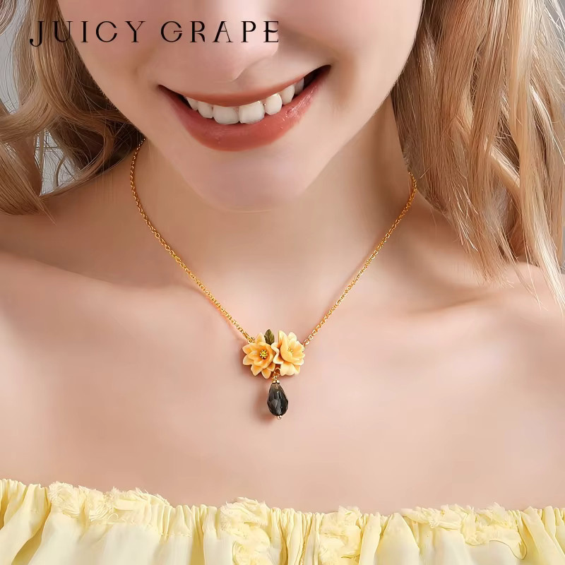 Juicy Grape Schmuckset, Halskette, Ohrringe, Perlenarmband, Gold, Damen - Bild 3