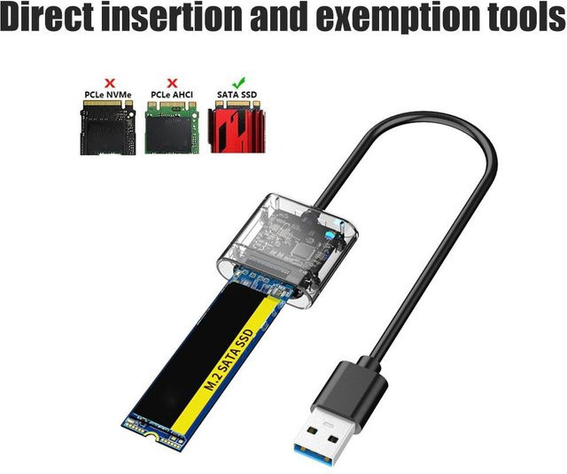 GoolRC SATA Festplattengehäuse in transparentem Design - Bild 1
