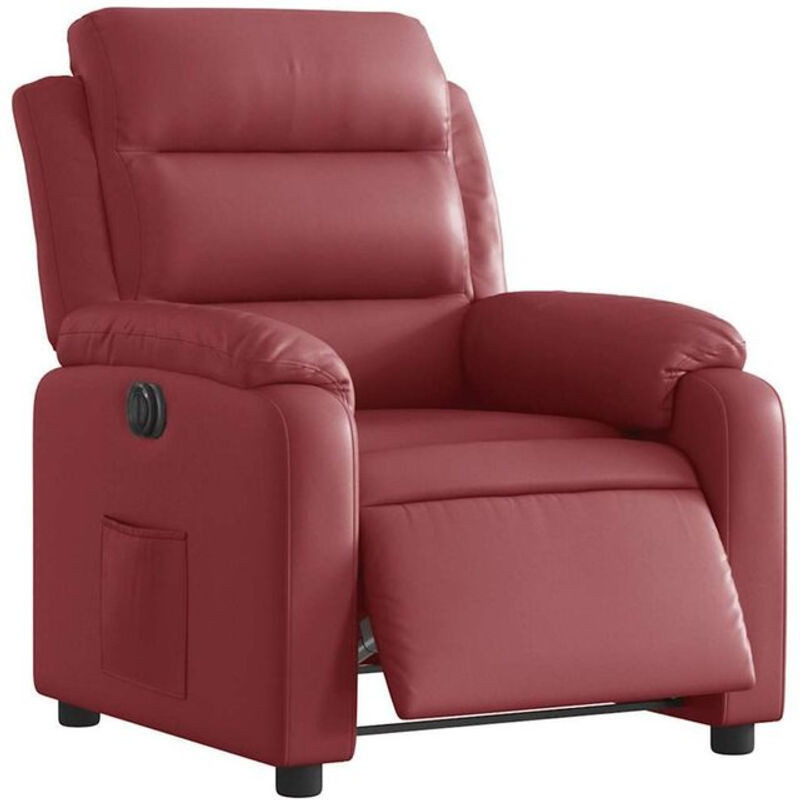 Elektrischer Relaxsessel von vidaxl in Rot aus Kunstleder im modernen Design - Bild 1