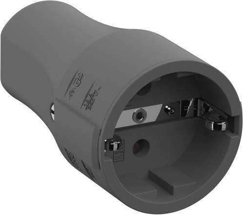 Bachmann 960.303 Schutzkontaktkupplung aus Polypropylen in Grau IP20 250V - Bild 1