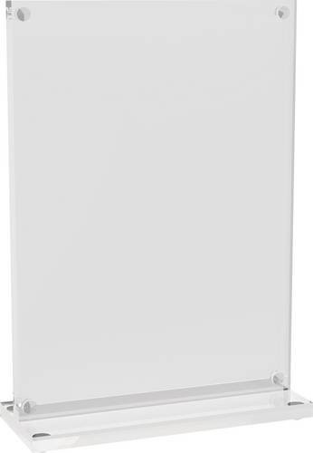 Maulvision Tischaufsteller T-Form aus Acryl für DIN A6, Transparent - Bild 1