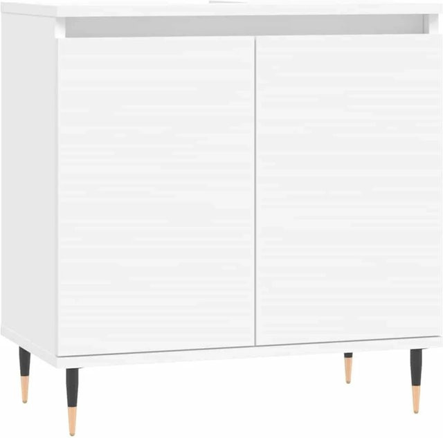 vidaXL Badezimmerschrank in Weiß mit Türen im industriellen Stil, B/T/H: 58 x 33 x 60 cm - Bild 1