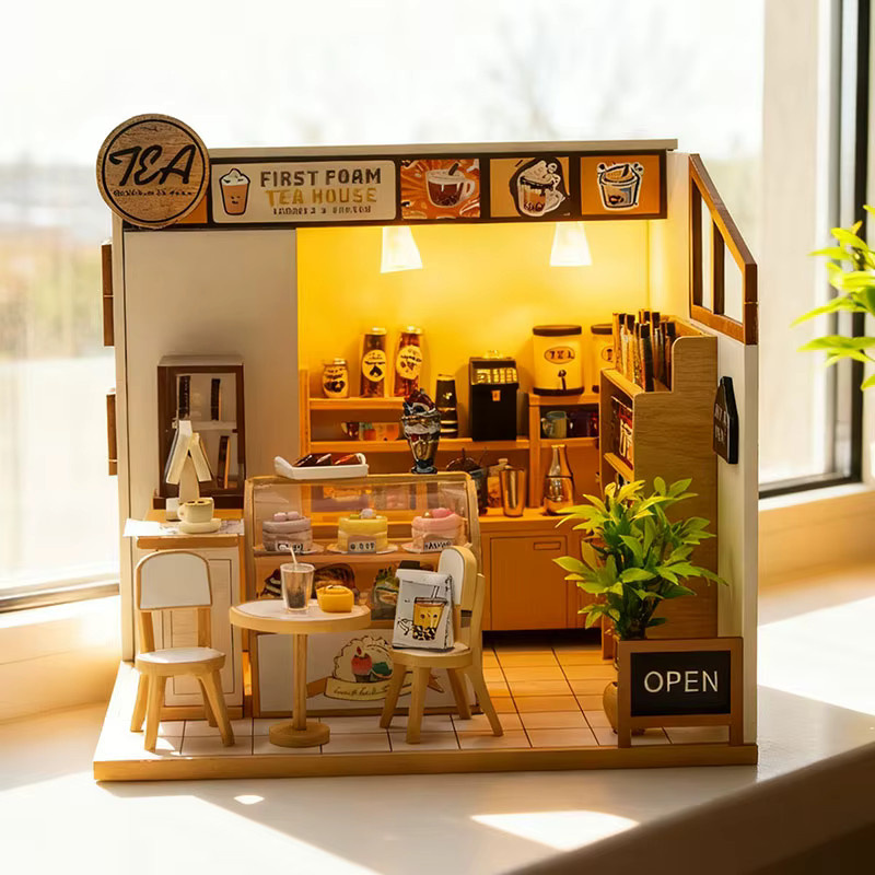 zuuton DIY Mini Puppenhaus Modellbau Kit, Holz, 3D Puzzle - Bild 2