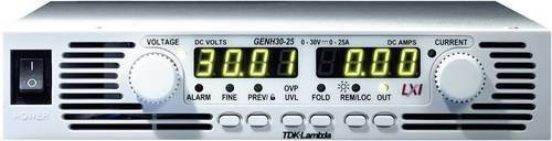 TDK-Lambda Labornetzgerät für Rackeinbau GENH100-7.5 in Silber, einstellbar 0 - 100 V/DC und 0 - 7.5A, 1 Ausgang, mit RS-232 und RS-485 Schnittstellen - Bild 1