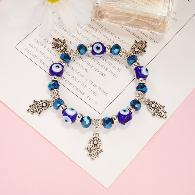 Rinhoo Armband, Harz, Blau, Kristall, Perle, Unisex - Bild 1