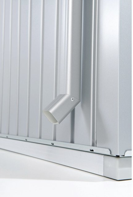 Biohort Regenfallrohr-Set Panorama aus Stahlblech in Silber-Metallic, B/T/H: 3,9 x 3,9 x 190 cm - Bild 1