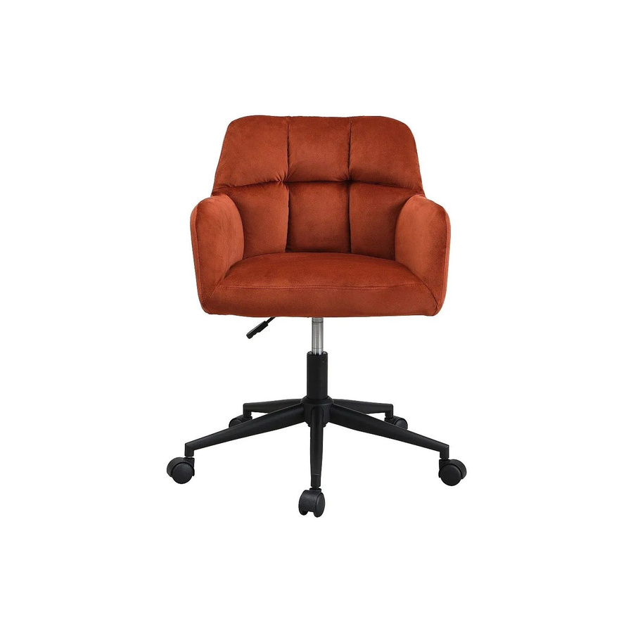 Vente-unique Bürostuhl Pega ohne Armlehnen in Terracotta mit Samtbezug und Metallgestell für Home-Office und moderne Einrichtungen, Breite: 59 cm, Tiefe: 44 cm, Höhe: 86 cm - Bild 2