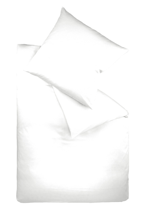 Fleuresse Bettwäsche aus Mako-Satin in Weiß mit Reißverschluss, B/H: 155 x 220 cm - Bild 1
