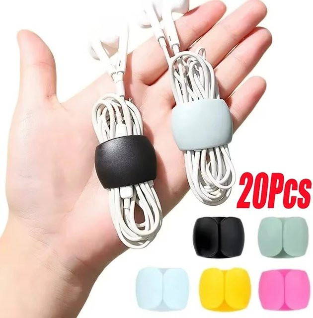 VORILYNEX Kabelclip Set zur Aufbewahrung von Ladekabeln und Kopfhörern in Multicolor - Bild 1