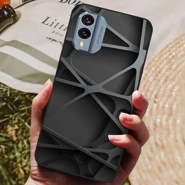 Nokia X30 5G Handyhülle mit Wolf und Löwe Design in Schwarz aus weichem TPU Silikon - Bild 1