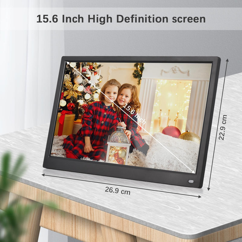 Andoer Digitaler Fotorahmen 15,6 Zoll mit IPS-Bildschirm und 1920 x 1080 Auflösung, Desktop Elektronisches Album in Beige - Bild 8