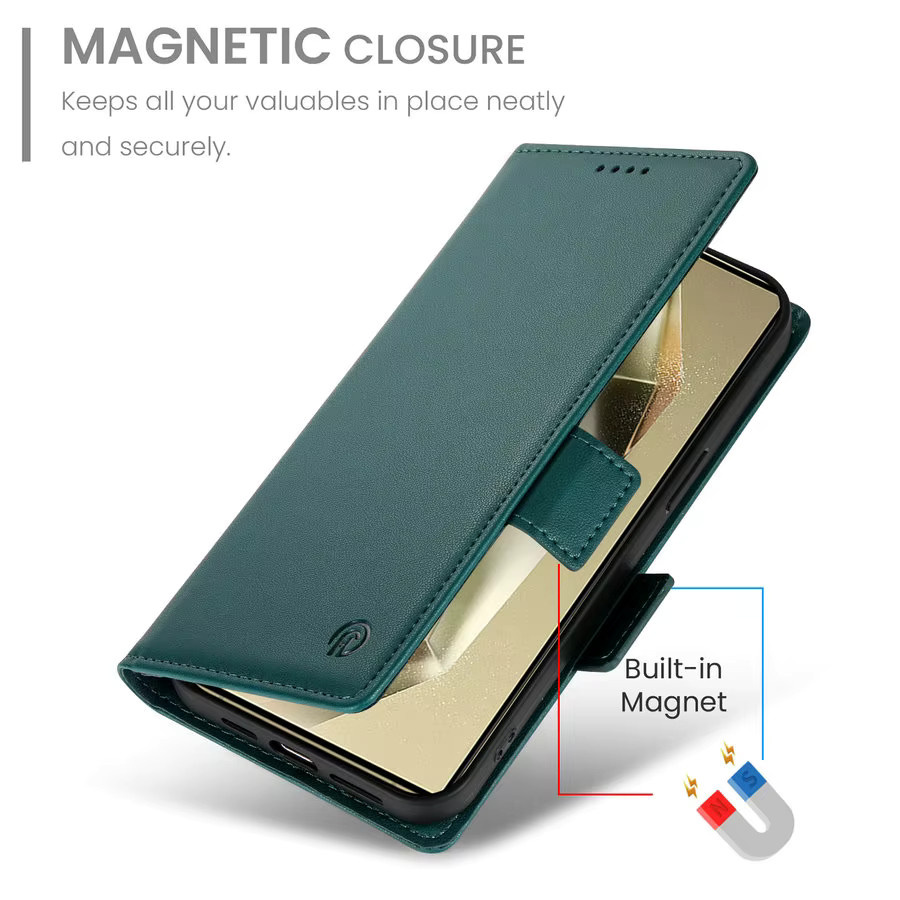 Luxus Flip Ledertasche für Samsung Galaxy S26 Ultra S25 S24 S23 S22 S21 Plus FE Green Wallet Card Cover - Bild 2