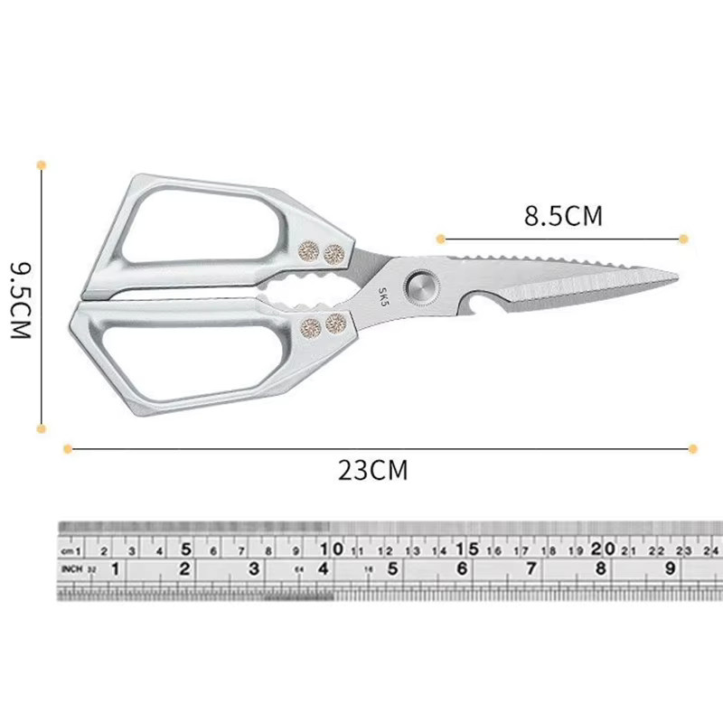 WXCOO Professionelle Küchenschere aus Edelstahl in Silber, B/T/H: 23,0 x 9,5 x 0 cm - Bild 6