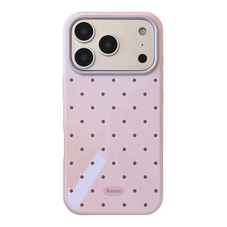 Glänzende Macaron Schutzhülle mit Polka-Dot-Muster für Apple iPhone 17 16 15 14 13 Pro Max in Multicolor - Bild 4